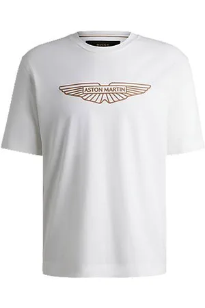 HUGO BOSS X ASTON MARTIN stretch-cotton T-shirt with logo artwork