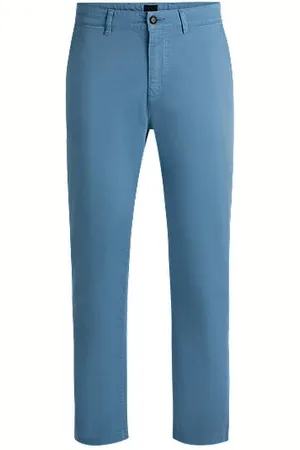 HUGO BOSS Regular-fit chinos in stretch-cotton satin