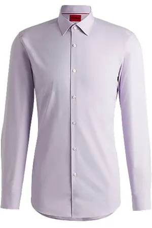 HUGO BOSS Slim-fit shirt in easy-iron cotton poplin