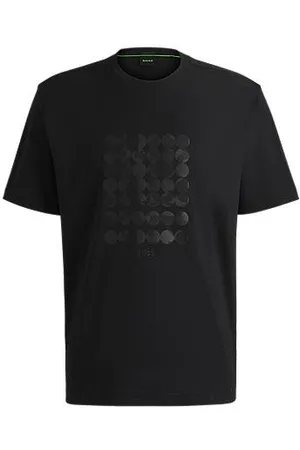HUGO BOSS Interlock-cotton T-shirt with circle artwork