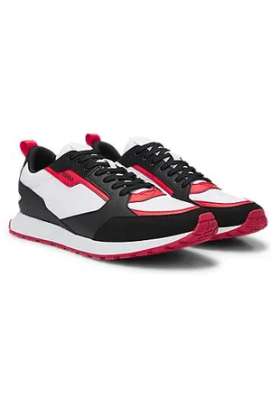 HUGO BOSS Mixed-material trainers with branded accents