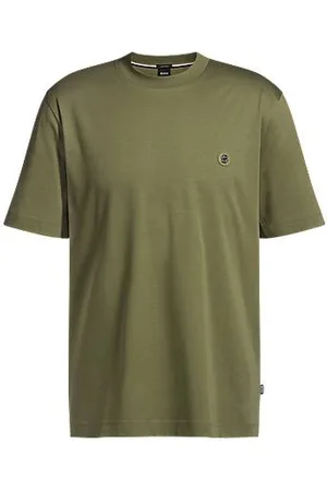 HUGO BOSS Regular-fit T-shirt in cotton with Double B monogram