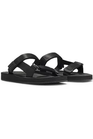 HUGO BOSS Rip-tape strap sandals with cushioned sole