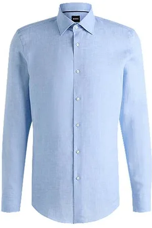 HUGO BOSS Slim-fit shirt in Italian-made linen
