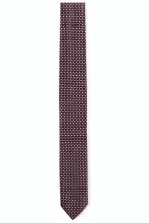 HUGO BOSS Formal tie with modern pattern