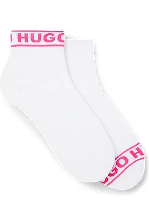 HUGO BOSS Two-pack of quarter-length socks with logo cuffs