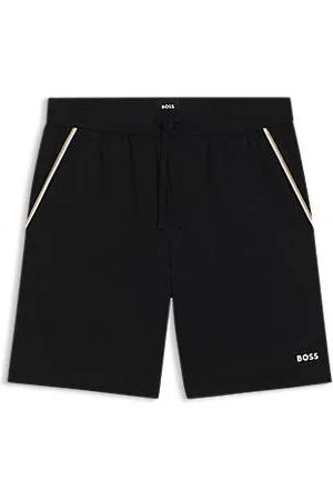 HUGO BOSS Stretch-cotton pyjama shorts with tape trims