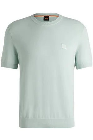 HUGO BOSS Knit T-shirt in cotton and cashmere