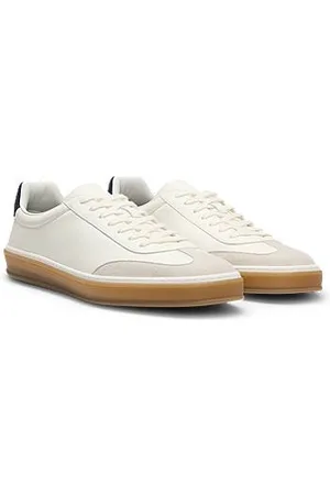 HUGO BOSS BECKHAM x leather trainers with suede trims