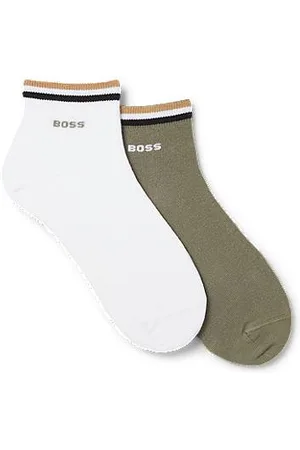 HUGO BOSS Two-pack of short socks with signature-stripe cuffs