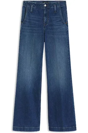 HUGO BOSS Fit-and-flare jeans in blue Italian stretch denim