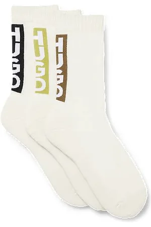 HUGO BOSS Three-pack of short socks with vertical logos