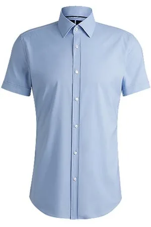 HUGO BOSS Slim-fit shirt in performance-stretch twill