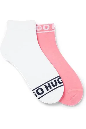 HUGO BOSS Two-pack of quarter-length socks with logo cuffs