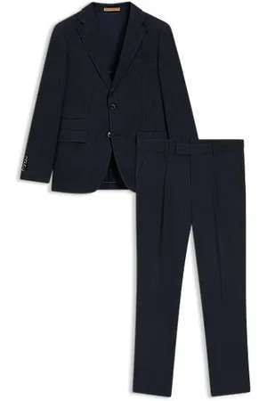 HUGO BOSS Slim-fit suit in virgin wool and silk