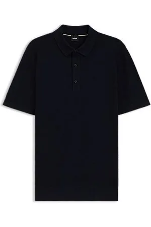 HUGO BOSS Regular-fit knit polo blended with cotton