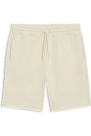 HUGO BOSS Relaxed-fit shorts in cotton terry with logo badge