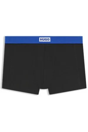 HUGO BOSS Three-pack of stretch-cotton trunks with logo waistbands
