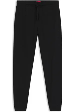 HUGO BOSS Cotton-blend pyjama bottoms with embroidered logo