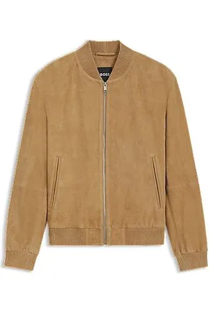 HUGO BOSS Regular-fit jacket in suede