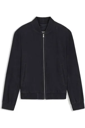 HUGO BOSS Regular-fit jacket in suede