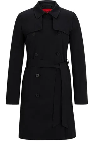 HUGO BOSS Belted trench coat in stretch cotton