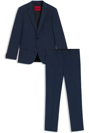 HUGO BOSS Slim-fit suit in patterned stretch fabric