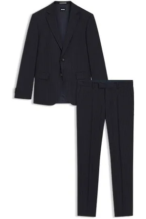 HUGO BOSS Slim-fit suit in striped virgin wool