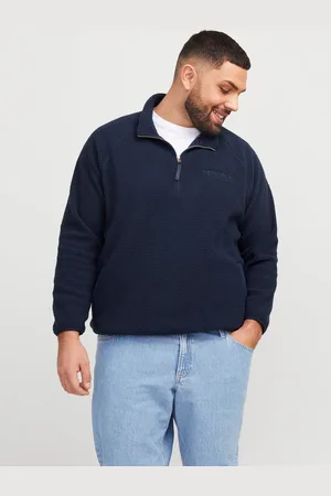 JACK & JONES Plus Size Plain Fleece Sweatshirt