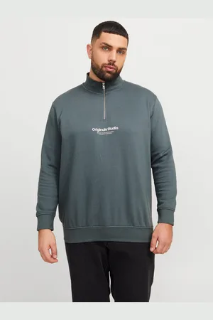JACK & JONES Plus Size Printed Half Zip