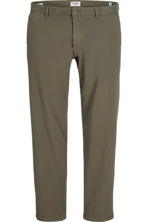 JACK & JONES Loose Fit Mid Rise Plus Chinos