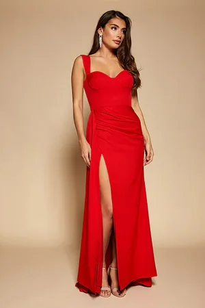 Jarlo Melody Sweetheart Neckline Fishtail Maxi Dress with Side Split, UK 6 / US 2 / EU 34 /