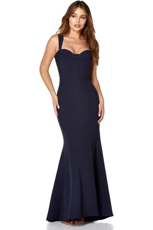Jarlo Rebecca Strap Maxi Dress with Pleated Sweetheart Neckline, UK 14 / US 10 / EU 42 /