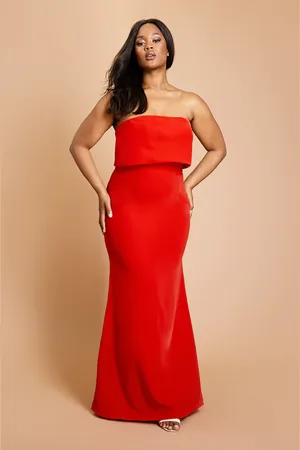 Jarlo Blaze Strapless Maxi Dress With Overlay, UK 6 / US 2 / EU 34 /