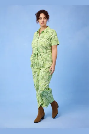 Joanie Clothing Mork Floral Print Short Sleeve Boilersuit-8