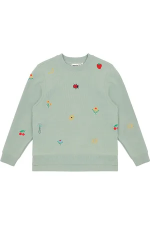 Joanie Clothing Kirsten Embroidered Oversized Sweatshirt - Small (UK 8-10) - Sustainable Organic Cotton