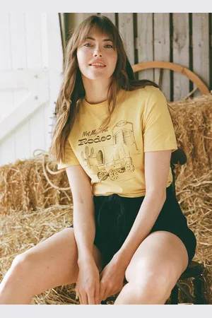 Joanie Clothing Boone Not My First Rodeo Western Slogan Tee - L (UK 16-18) - Sustainable Organic Cotton