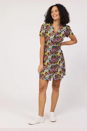 Joanie Clothing Frieda Wildflower Print Tea Dress- UK 10