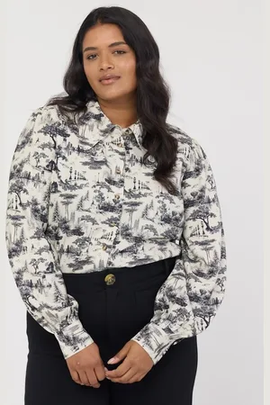 Joanie Clothing Fiona Toile De Jouy Print Blouse- UK 10