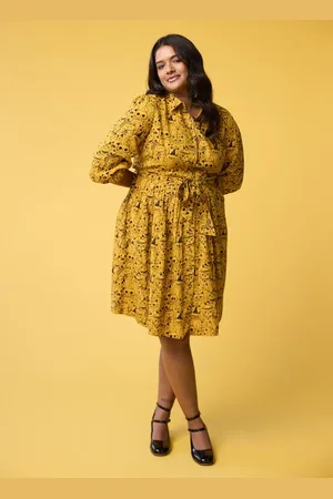Joanie Clothing Andi Cat Print Shirt Dress- UK 10