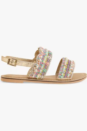 JOHN LEWIS Nifty Colour Pop Triple Strap Sandals in Sand | Endource