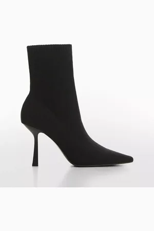 Patent leather-effect heeled boots - Woman