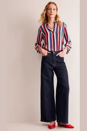 Boden High Rise Wide Leg Jeans