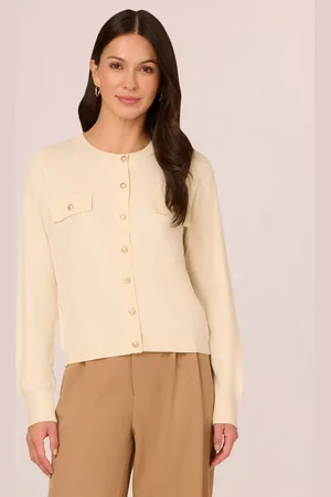 Adrianna Papell Button Front Cardigan