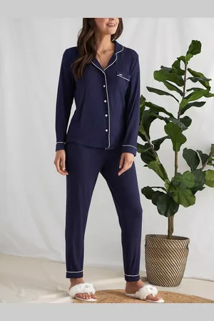 PRETTY YOU Piping Trim Bamboo Pyjamas