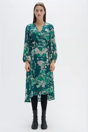 INWEAR Basira Wrap Abstract Midi Dress