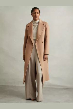 Reiss Lucia Double Breasted Wool Blend Coat