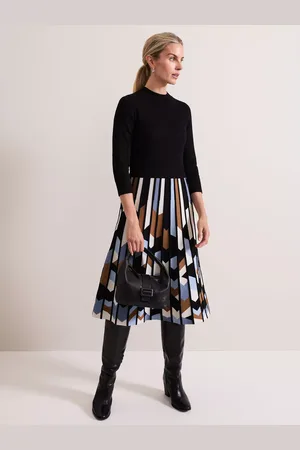 Phase Eight Maci Knit Geometric Dress