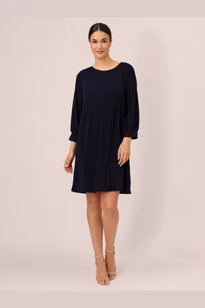 Adrianna Papell Pleated Knit Shift Dress