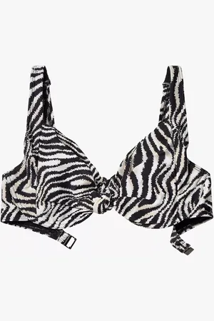 Panos Emporio Electra Zebra Print Full Cup Bikini Top